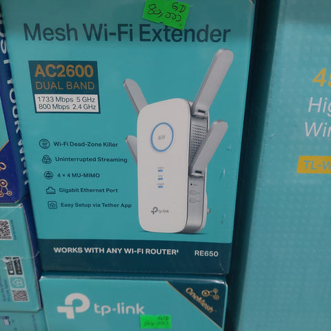 TP LINK MESH WIFI EXTENDER AC2600 DUAL BAND( RE650)