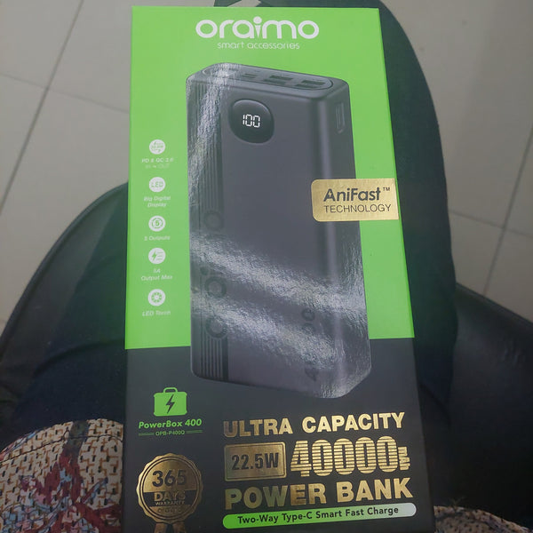 Oraimo Two Way Ultra Fast Charging Power Bank - 30000mAh