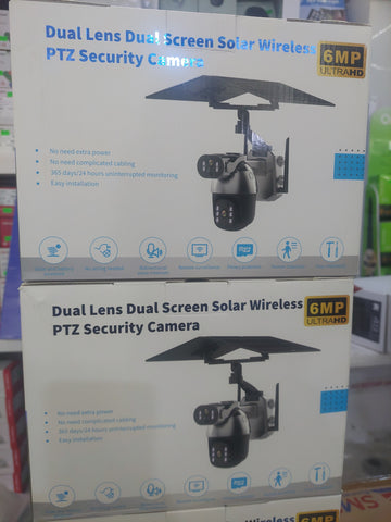 PTZ  DUAL LENS DUAL PANEL SOLAR CAMERA 6MP