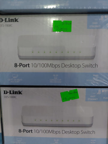 D LINK 8 PORT SWITCH 10/ 100MBPS