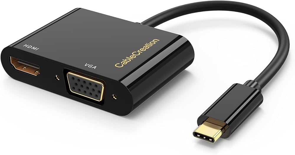 Type - C to VGA & HDMI 2 - in - 1 Adapter - Joche