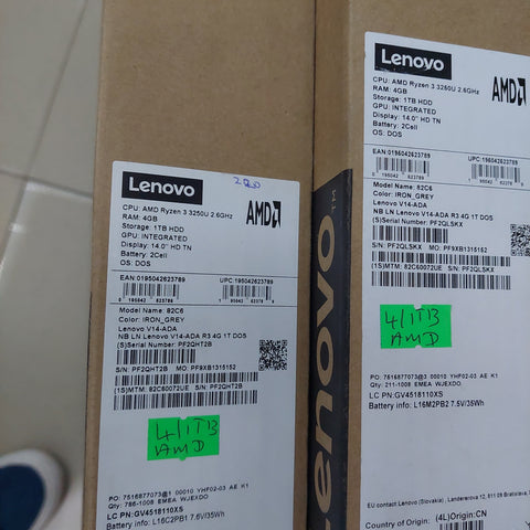 LENOVO 14" LAPTOP CORE I3.4GB 1TB 2.6GHZ