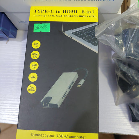 Type - C to HDMI 3/4/5 - in - 1 Adapter Docking Station – Multiport USB - C Hub for Display, Data, and Charging - Joche